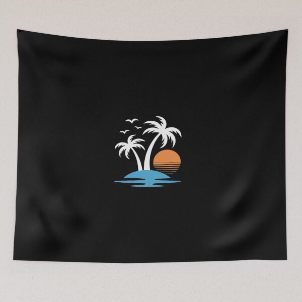 Item preview,  Back Heartbeat Sailboat Palm Trees Sunset Island Beach designed and sold by Rrettgison.