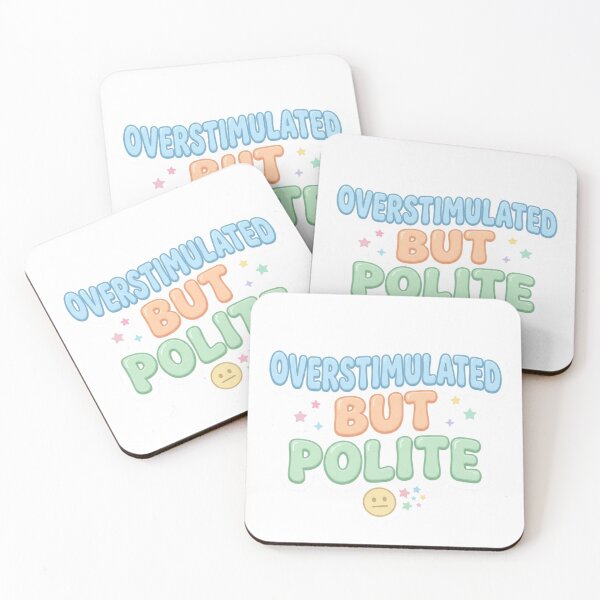 Item preview, Overstimulated But Polite Funny Introvert Sticker designed and sold by CutePlix.