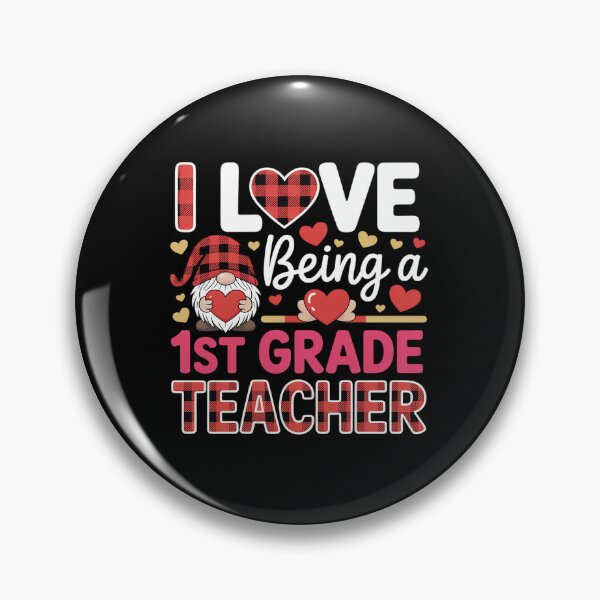 Item preview, I Love Being 1st grade Teacher hearts gnome Valentine's Day designed and sold by Rrettgison.