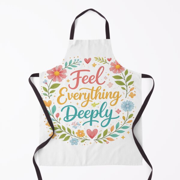 Item preview, Feel Everything Deeply Floral Typography Design | Emotional Quote Aesthetic Art designed and sold by Sanika arts .