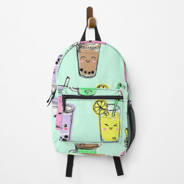 Item preview, Kawaii Drink Pattern – Cute Iced Coffee, Smoothies & Boba Doodles designed and sold by skysshobu.