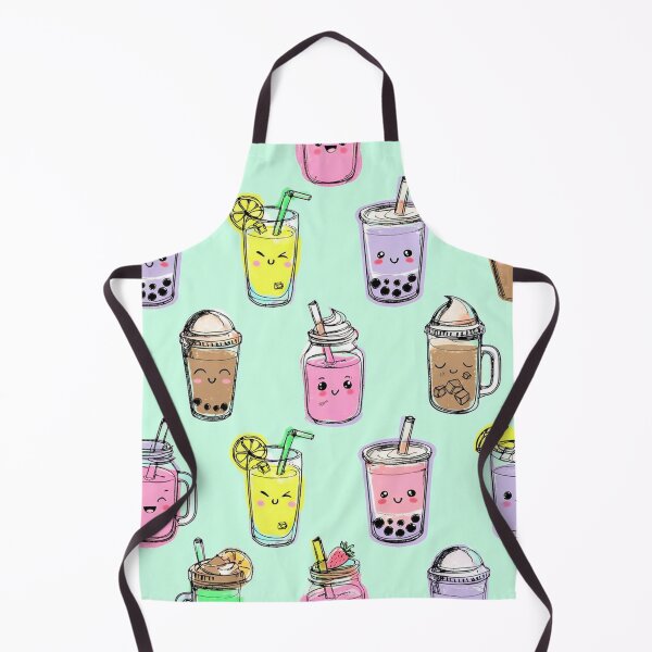 Item preview, Kawaii Drink Pattern – Cute Iced Coffee, Smoothies & Boba Doodles designed and sold by skysshobu.