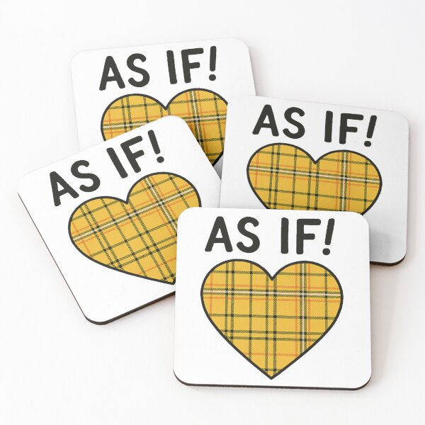 Item preview, As If! — 90s Clueless Movie Quote with Yellow Plaid Heart designed and sold by All I Need Designs.