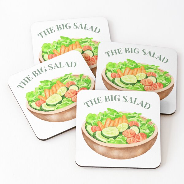 Item preview, The Big Salad – Seinfeld-Inspired Food Joke Watercolor Salad Bowl designed and sold by All I Need Designs.