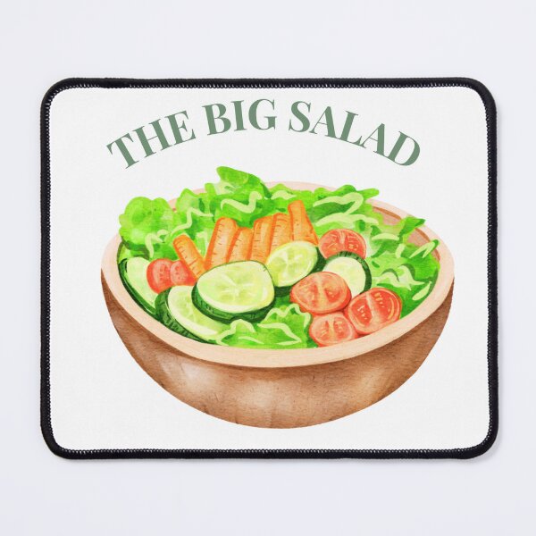 Item preview, The Big Salad – Seinfeld-Inspired Food Joke Watercolor Salad Bowl designed and sold by All I Need Designs.