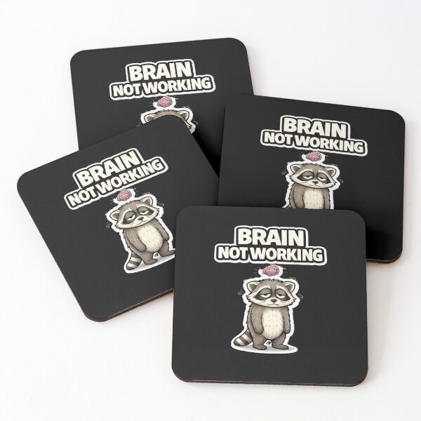 Item preview, Brain not Working Raccoon Funny Meme Shirt Introvert Humor designed and sold by piotr_chojnacki_art.