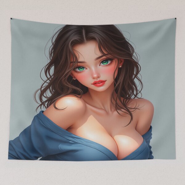 Item preview, Fayth in Blue | Seductive Anime Portrait designed and sold by KasaHunterHarem.
