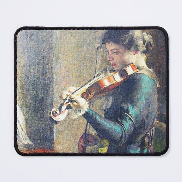 Item preview, Violinist Art Nouveau Impressionist Painting Classical Music Lovers Gift designed and sold by RickE.