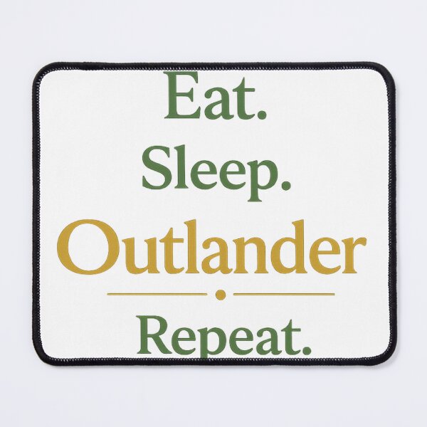 Item preview, Eat. Sleep. Outlander. Repeat. | Fan Quote Typography (Green + Gold) designed and sold by All I Need Designs.