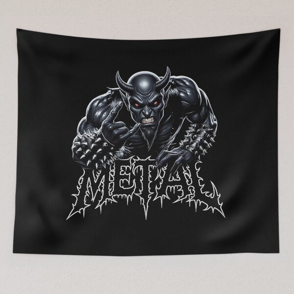 Item preview, Dark Metal Devil Horns Hand Sign Gothic Design designed and sold by DeimosArtIntl.