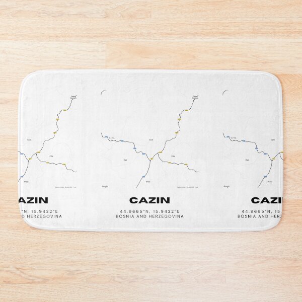 Item preview, Cazin Bosnia Minimalist Map Poster | Modern City Street Map Art designed and sold by RM-Journey.