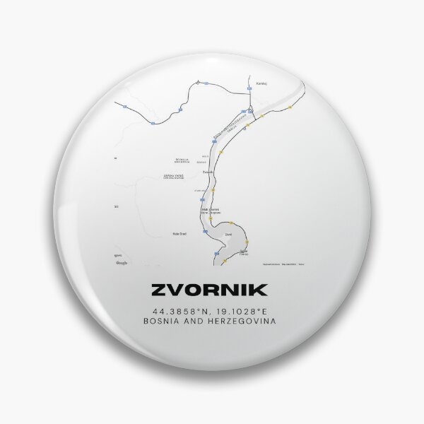 Item preview, Zvornik Bosnia Minimalist Map Print | Contemporary City Map Poster designed and sold by RM-Journey.