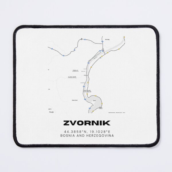 Item preview, Zvornik Bosnia Minimalist Map Print | Contemporary City Map Poster designed and sold by RM-Journey.