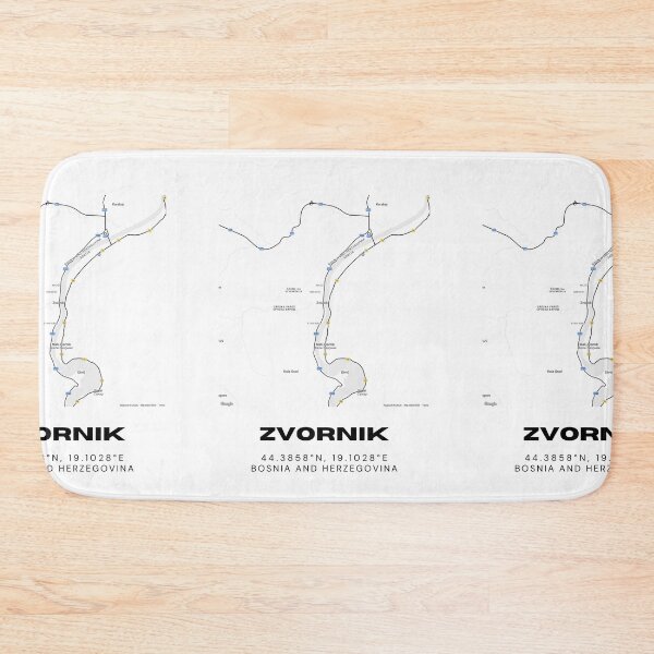 Item preview, Zvornik Bosnia Minimalist Map Print | Contemporary City Map Poster designed and sold by RM-Journey.