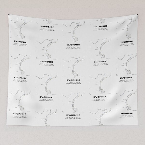 Item preview, Zvornik Bosnia Minimalist Map Print | Contemporary City Map Poster designed and sold by RM-Journey.