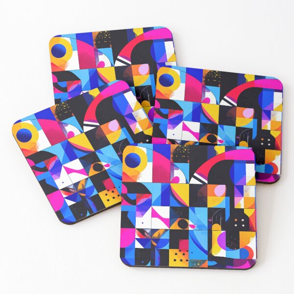 Item preview, Bold Color Curve Abstract Composition designed and sold by NizuCaCi.