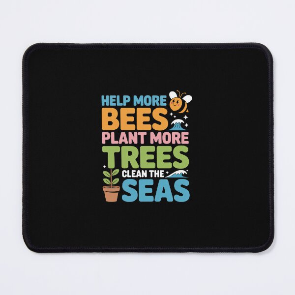 Item preview, Help More Bees Plant More Trees Clean Seas Earth Day designed and sold by Rrettgison.