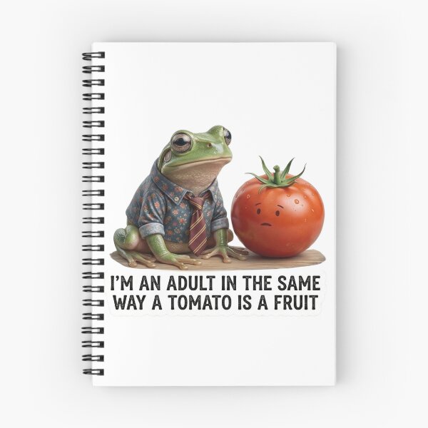Item preview, Funny Adulting Humor - Tomato Is A Fruit Relatable Frog Meme designed and sold by Arts Paradise.
