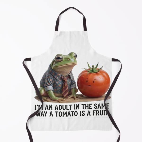 Item preview, Funny Adulting Humor - Tomato Is A Fruit Relatable Frog Meme designed and sold by Arts Paradise.