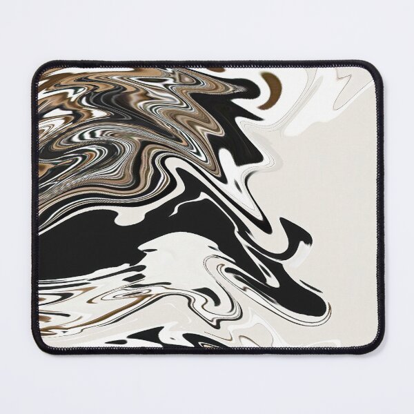 Item preview, Black, Brown, White Flow Abstract designed and sold by CarolM.