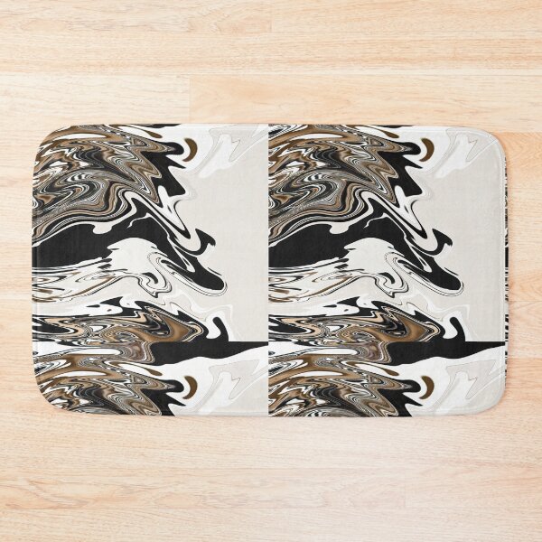 Item preview, Black, Brown, White Flow Abstract designed and sold by CarolM.