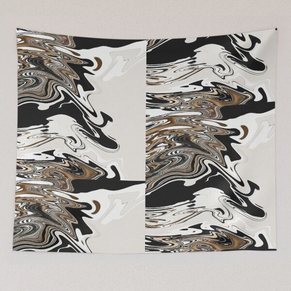 Item preview, Black, Brown, White Flow Abstract designed and sold by CarolM.