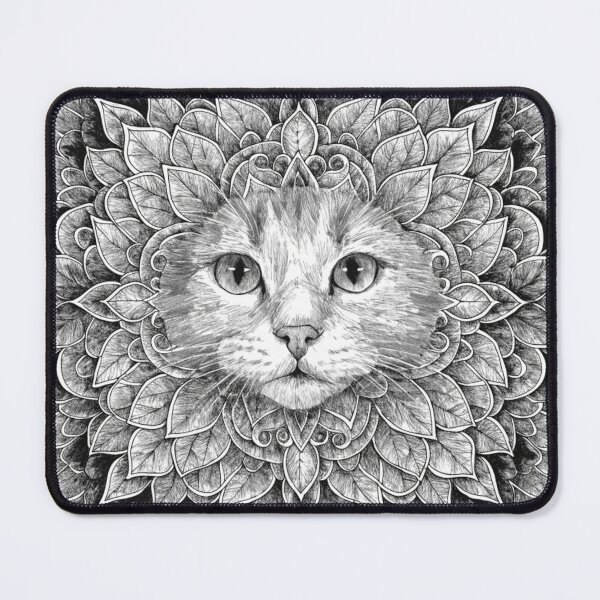 Item preview, Ilustración de gato mandala boho | Arte tribal floral de gatos | Diseño animal étnico vintage designed and sold by Anime9122.