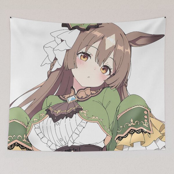 Item preview, Satono Diamond Uma Musume Green Dress Clean Lines Soft Blush designed and sold by TanglenRabbit.