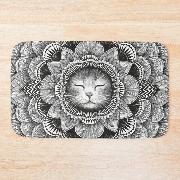 Item preview, Ilustración de gato mandala boho | Arte tribal floral de gatos | Diseño animal étnico vintage designed and sold by Anime9122.