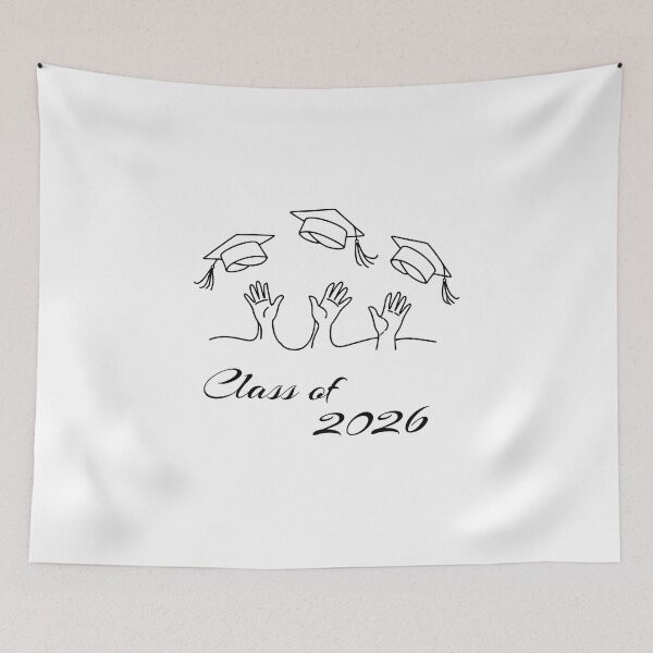 Item preview, Class of 2026 T-Shirt – Minimal Graduation Caps Toss Line Art Senior Shirt designed and sold by FestivityFinds.
