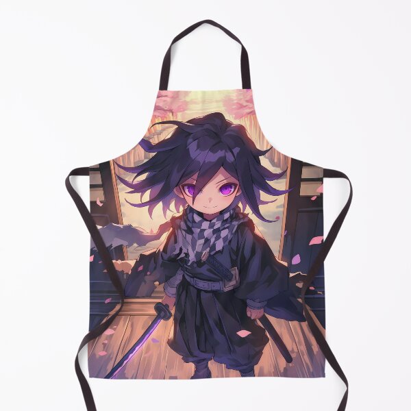 Item preview, Kokichi Ouma Danganronpa Chibi Samurai With Mischievous Purple Eyes designed and sold by TanglenRabbit.