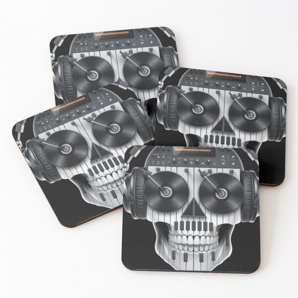Item preview, The Rhythm of Death - Creative DJ Skull Music Illustration designed and sold by GrimNest.