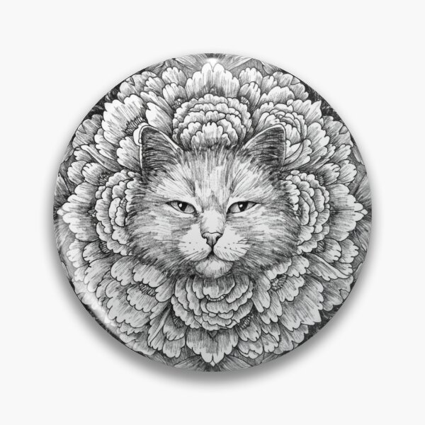 Item preview, Boho Mandala Cat Illustration | Floral Tribal Cat Art | Vintage Ethnic Animal Design designed and sold by Anime9122.