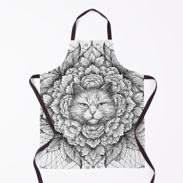 Item preview, Boho Mandala Cat Illustration | Floral Tribal Cat Art | Vintage Ethnic Animal Design designed and sold by Anime9122.