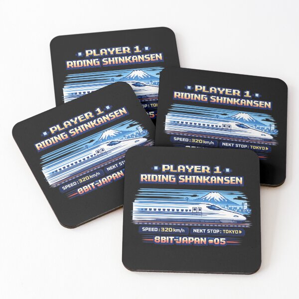 Item preview, Shinkansen 8-Bit Pixel Art  | Retro Game Style Bullet Train & Mt. Fuji designed and sold by maaameee.