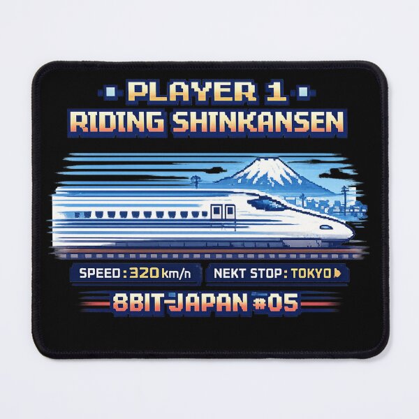 Item preview, Shinkansen 8-Bit Pixel Art | Retro Game Style Bullet Train & Mt. Fuji designed and sold by maaameee.