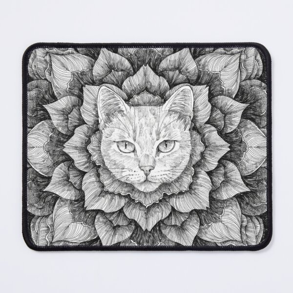 Item preview, Boho Mandala Cat Illustration | Floral Tribal Cat Art | Vintage Ethnic Animal Design designed and sold by Anime9122.
