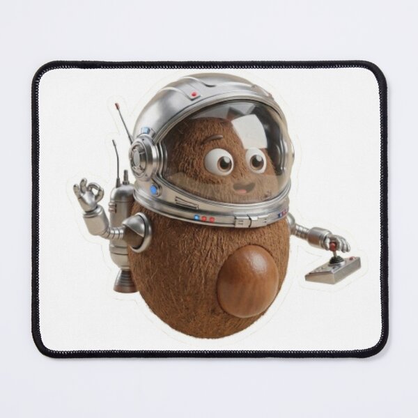 Item preview, Astronaut Coconut - Cool 3D Space Traveling Fruit Sticker designed and sold by Sticker Art Shop.