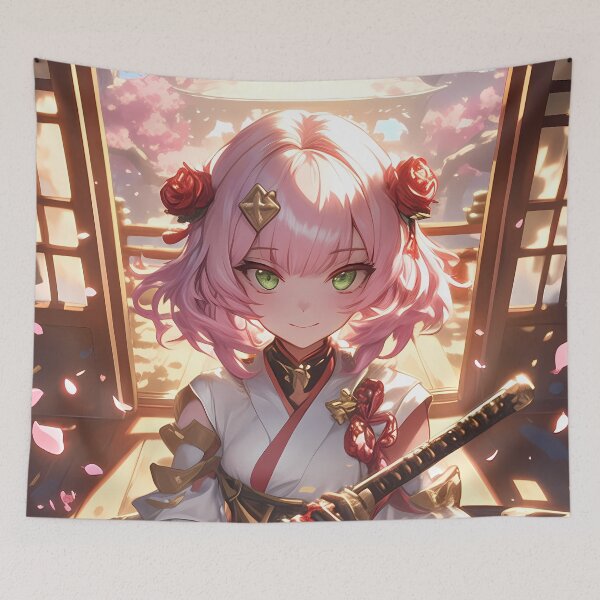 Item preview, Noelle Genshin Impact Chibi Shrine Roses Lantern designed and sold by TanglenRabbit.