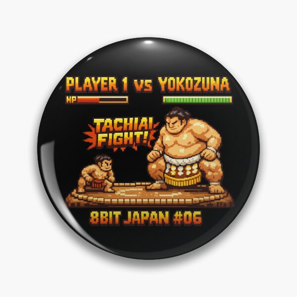 Item preview, 8-Bit Sumo Battle | Retro Fighting Game Pixel Art | Japan Gaming Design designed and sold by maaameee.