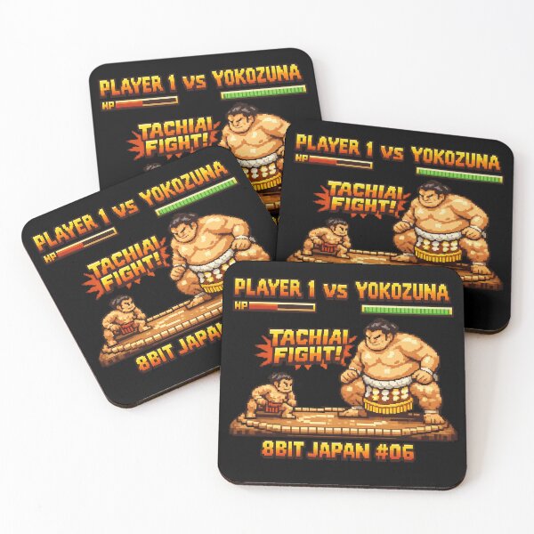 Artikelvorschau, 8-Bit-Sumo-Kampf | Retro-Kampfspiel-Pixelgrafik | Japanisches Spieledesign entworfen und verkauft von maaameee.