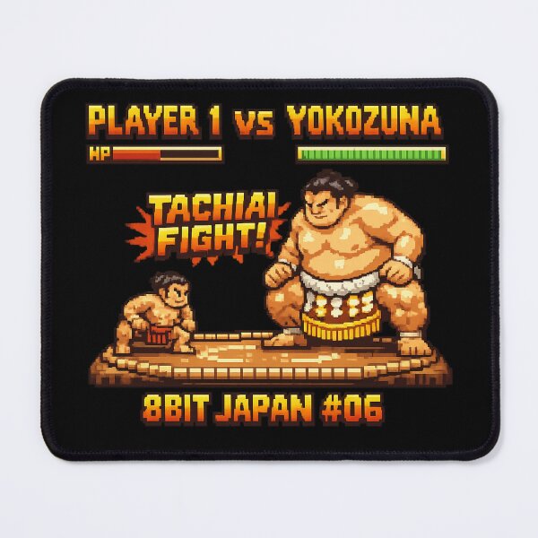 Item preview, 8-Bit Sumo Battle | Retro Fighting Game Pixel Art | Japan Gaming Design designed and sold by maaameee.