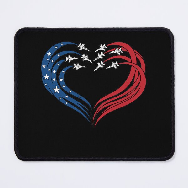 Item preview, 4th of July Fighter Jet Heart Patriotic USA designed and sold by KroghDs.