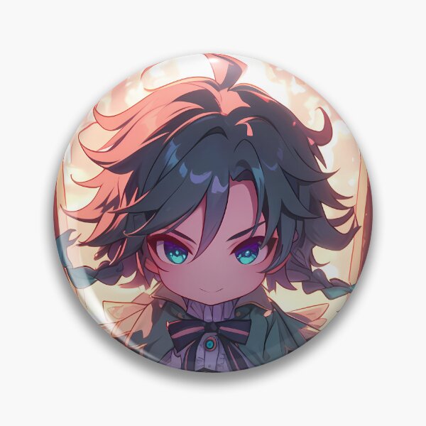 Item preview, Venti Genshin Impact Chibi Green Hair Wind Sakura designed and sold by TanglenRabbit.