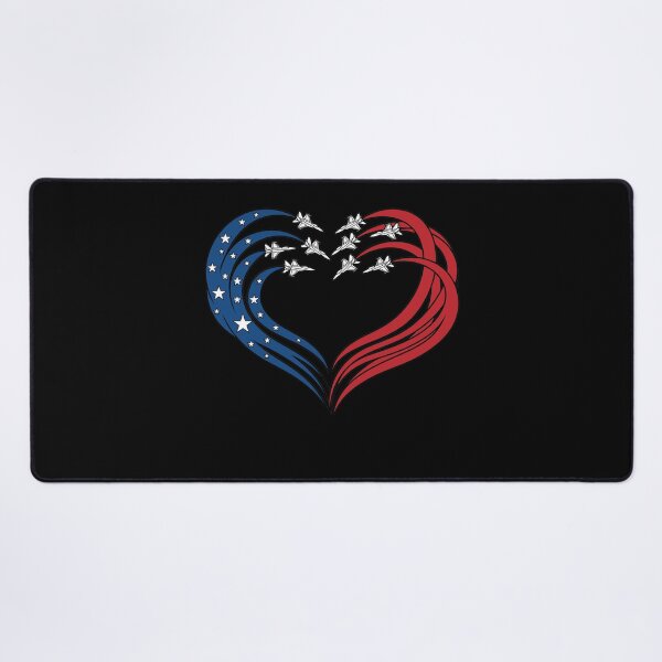 Item preview, 4th of July Fighter Jet Heart Patriotic USA designed and sold by KroghDs.