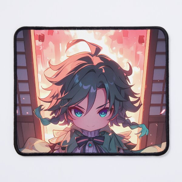 Item preview, Venti Genshin Impact Chibi Green Hair Wind Sakura designed and sold by TanglenRabbit.
