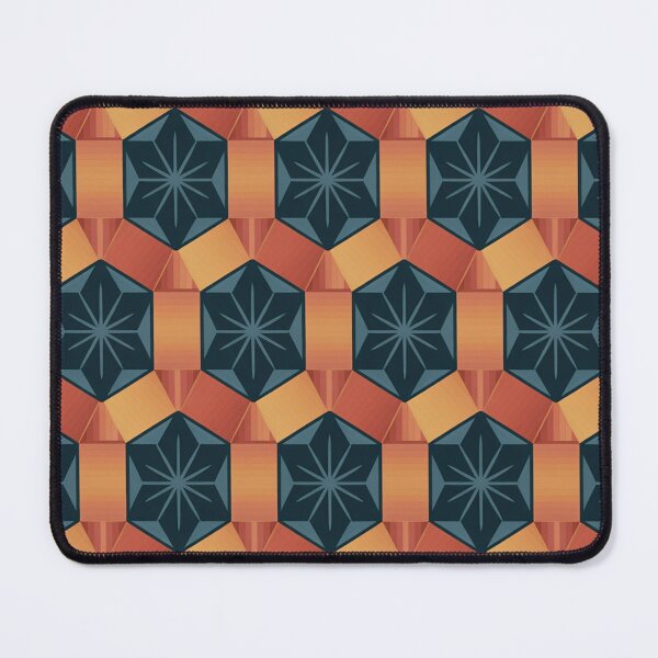 Item preview, Geometric Star Seamless Pattern – Teal & Terracotta designed and sold by Midnight Veil Designs.