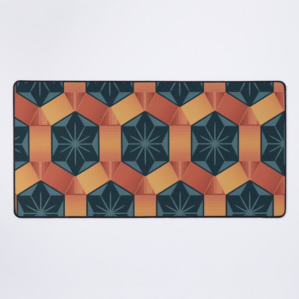 Item preview, Geometric Star Seamless Pattern – Teal & Terracotta designed and sold by Midnight Veil Designs.