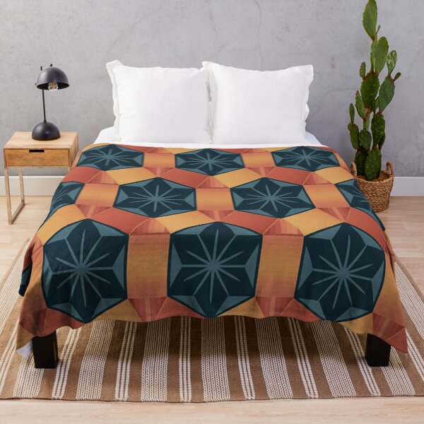 Item preview, Geometric Star Seamless Pattern – Teal & Terracotta designed and sold by Midnight Veil Designs.