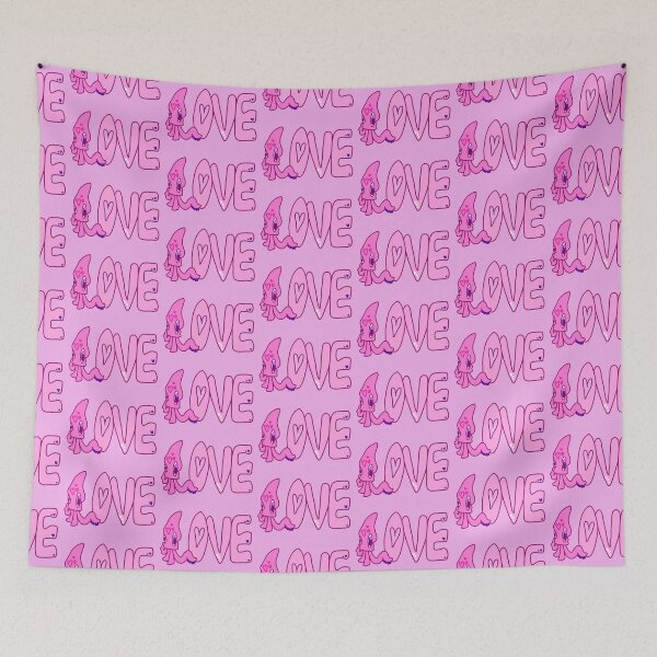 Item preview, LOVE - Lovey the Pink Squid designed and sold by Princess Davy's Shop.